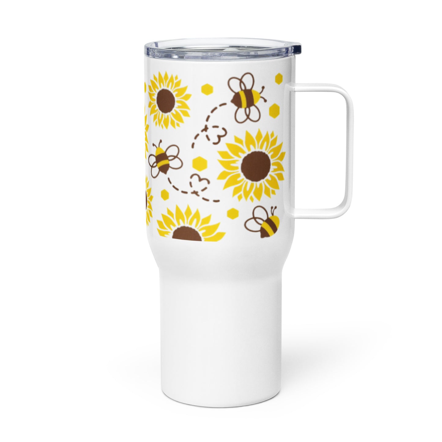 Travel mug with a handle