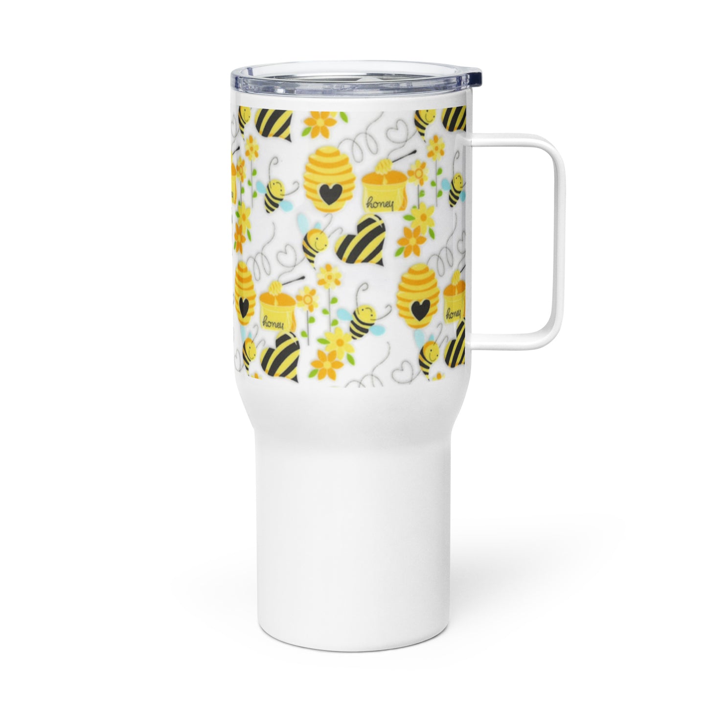 Travel mug with a handle