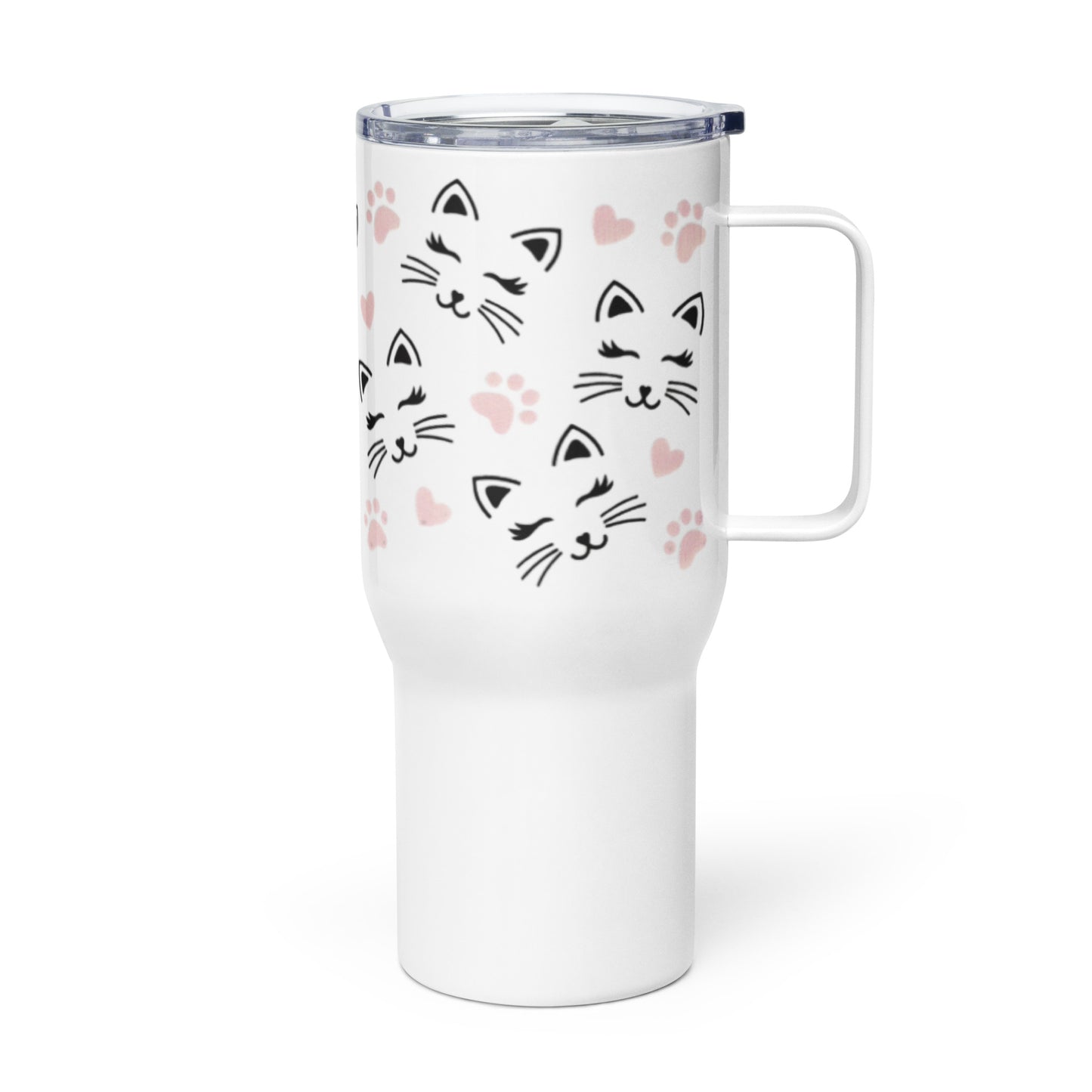 Travel mug with a handle