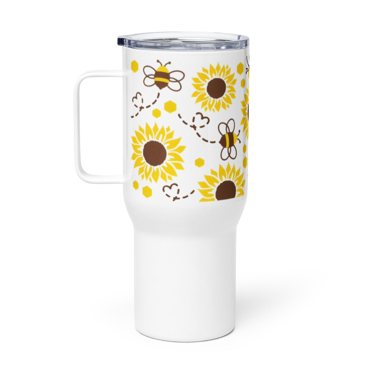 Travel mug with a handle