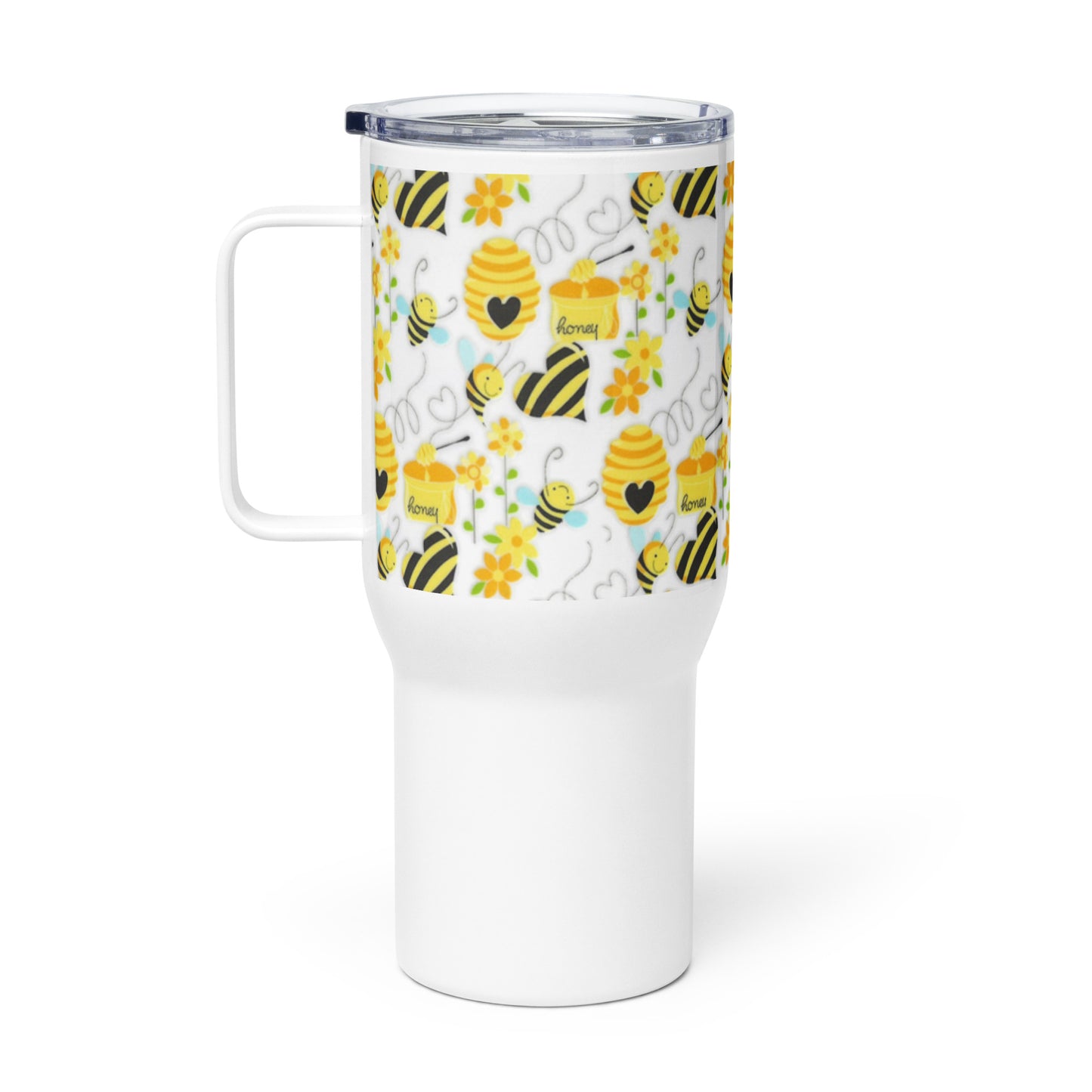 Travel mug with a handle