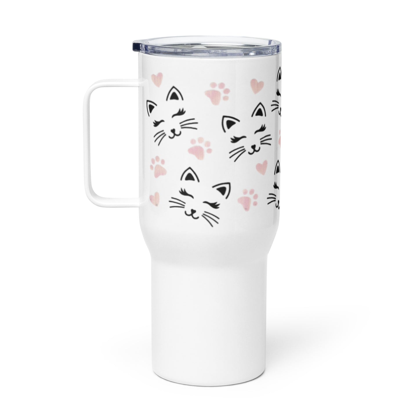 Travel mug with a handle