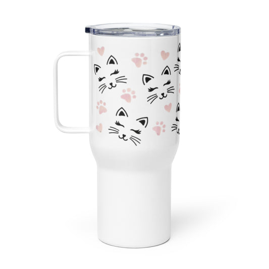 Travel mug with a handle