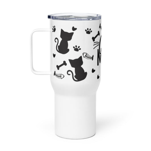 Travel mug with a handle