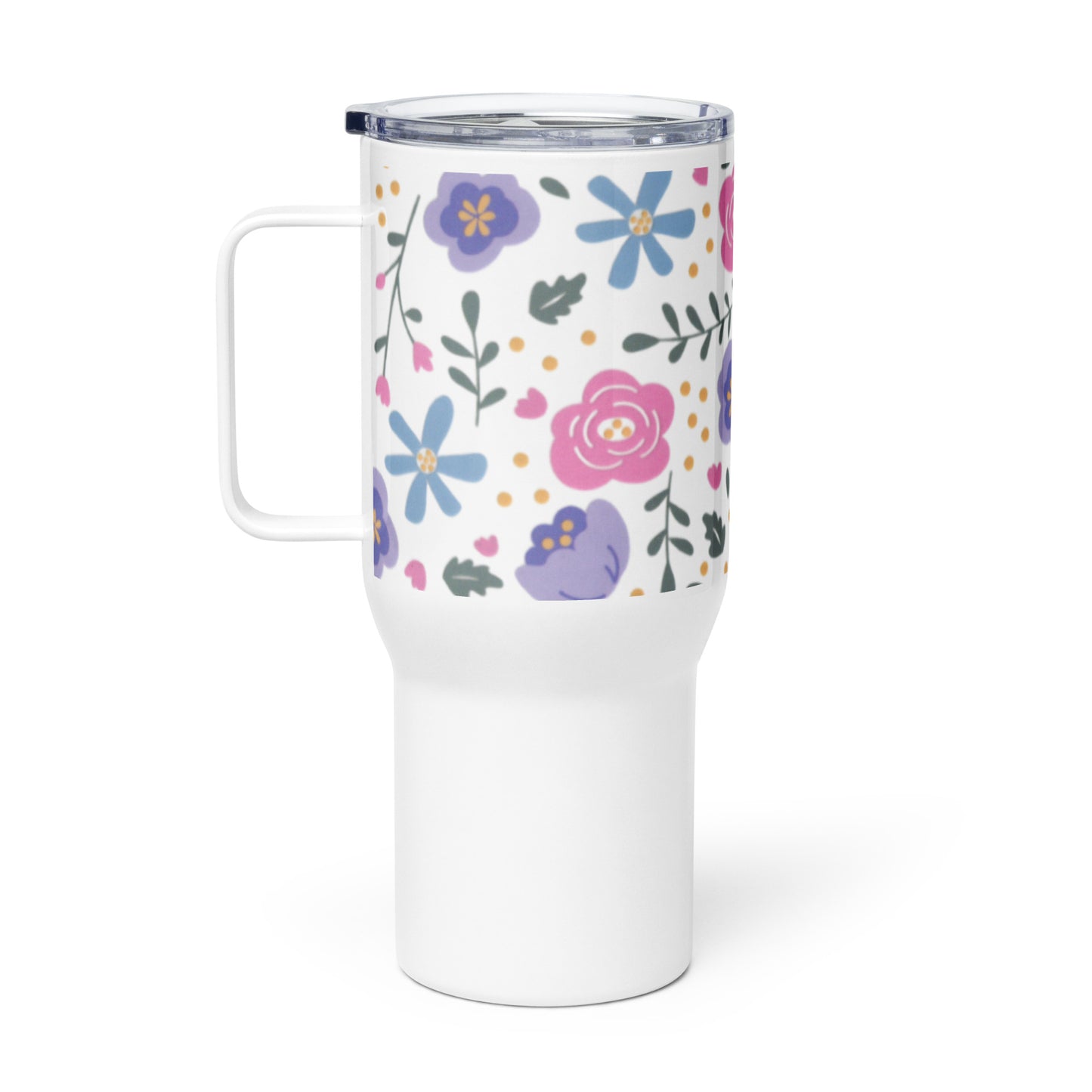 Travel mug with a handle